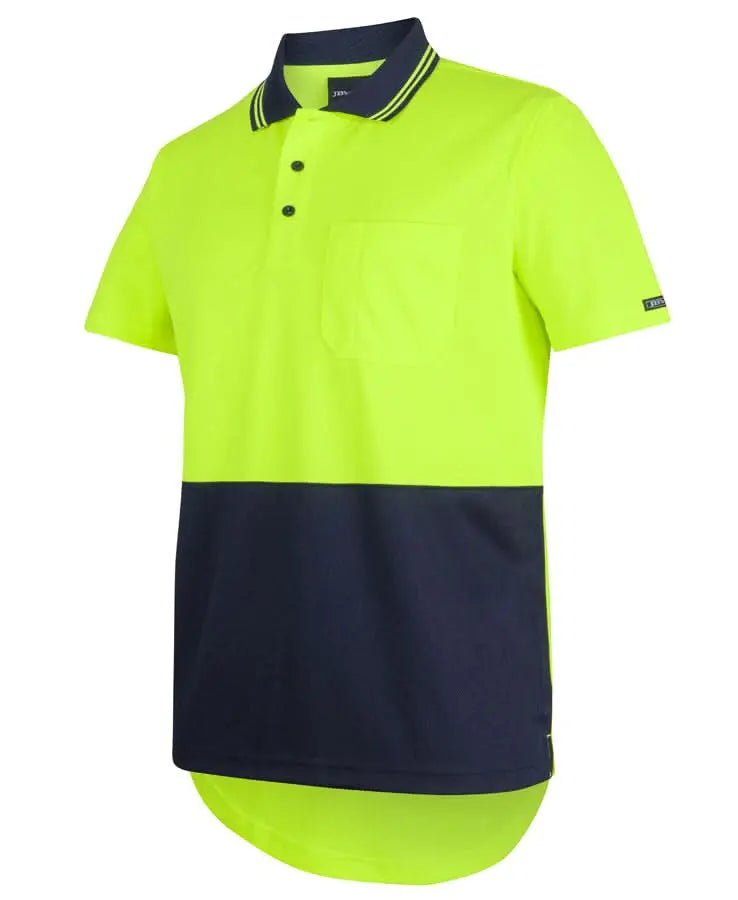 JB's Hi-Vis Short Sleeve Drop Tail Polo Shirt 6HDS Metro Workwear.